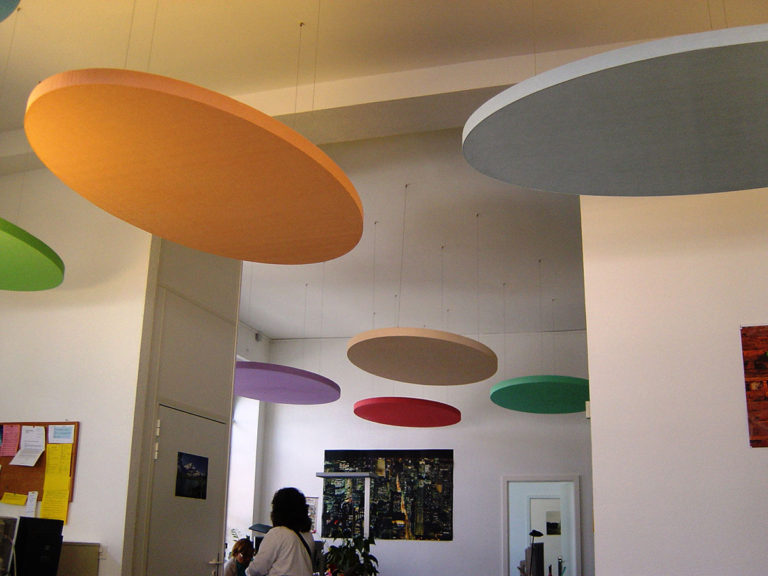 ABSOPANEL sound absorbing panels come in a wide range of colours.